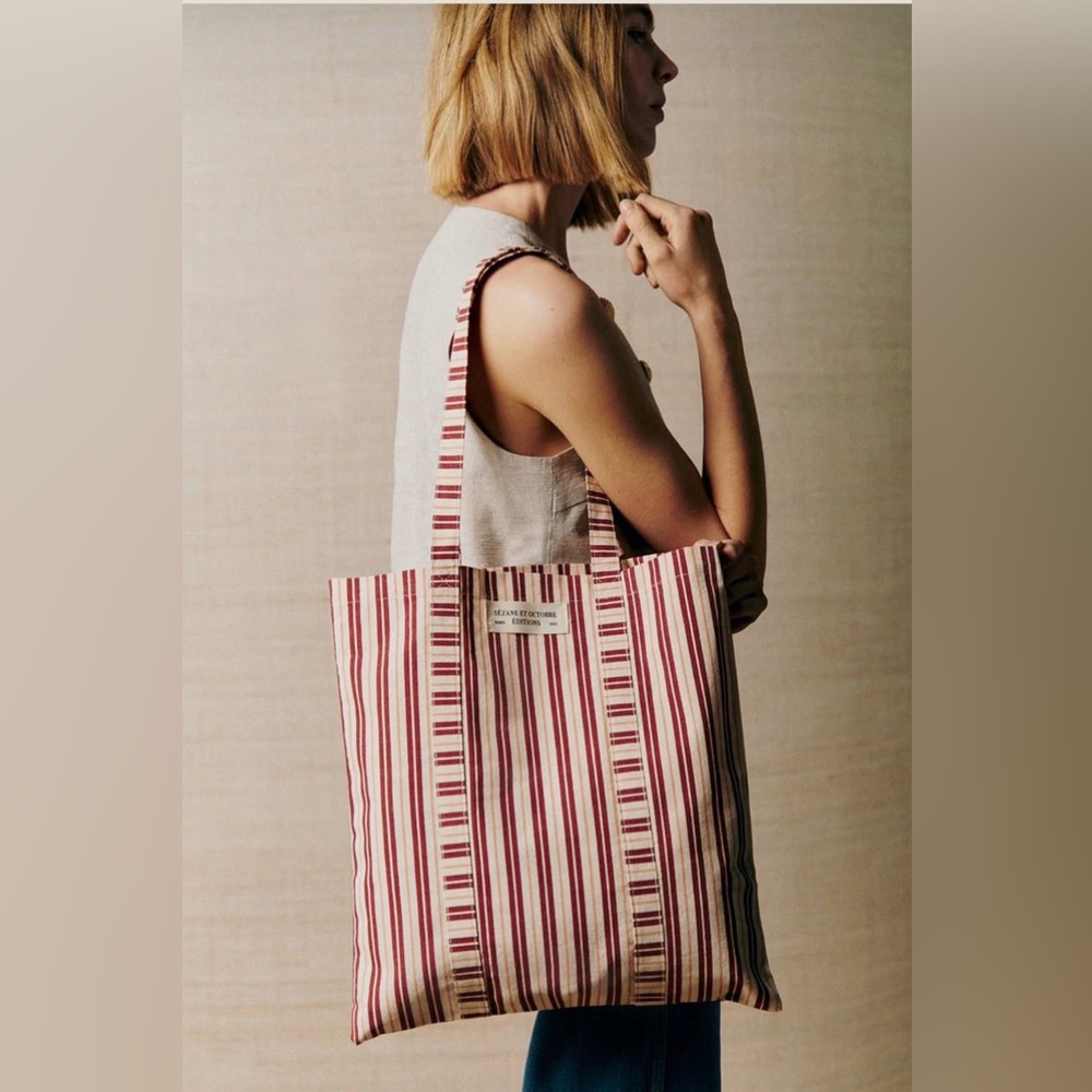 🇫🇷 Sézane Striped Tote Bag Multicolor